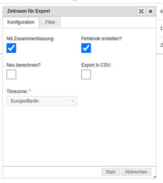 Rechnungen Exportieren - Einstellungen Rechnungen Exportieren - Einstellungen