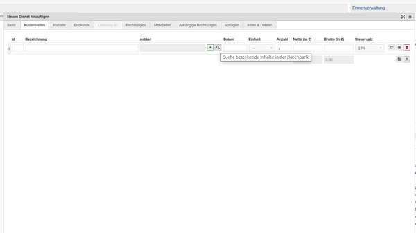 Kostenstellen Kostenstellen