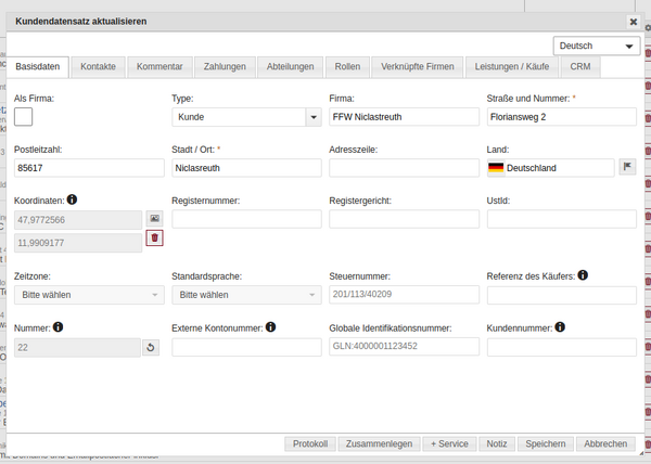 Kundendaten Basis Kundendaten Basis