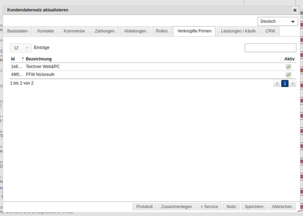 Kundenverknüpfungen Kundenverknüpfungen